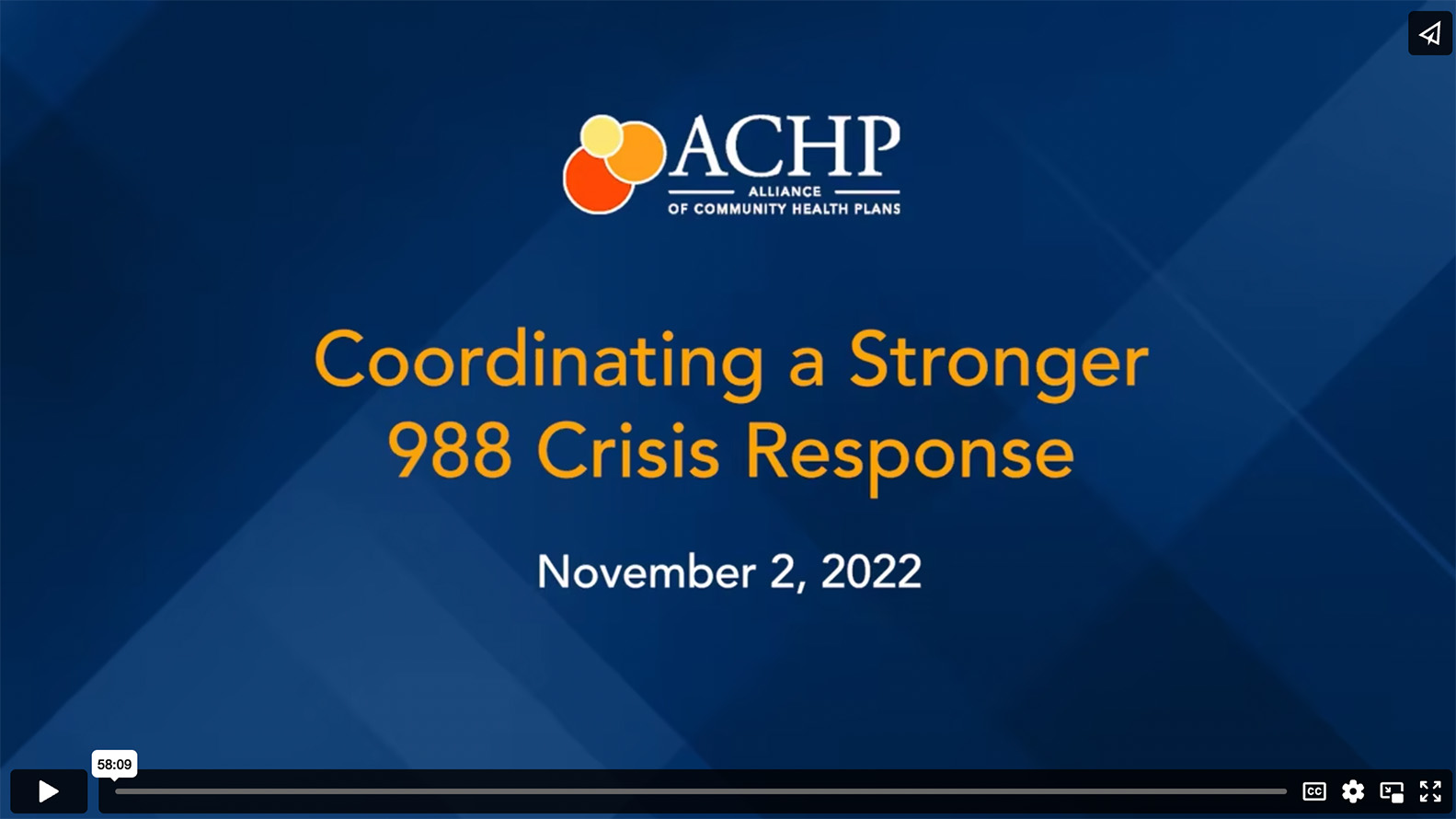 Coordinating a Stronger 988 Crisis Response video link